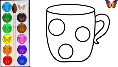 Чашка раскраска для детей