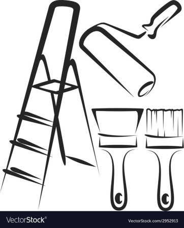 Раскраска малярные инструменты