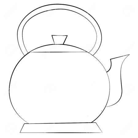Чайник раскраска