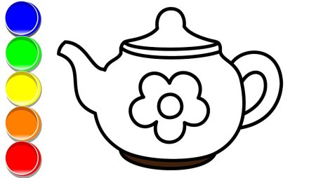 Чайник раскраска