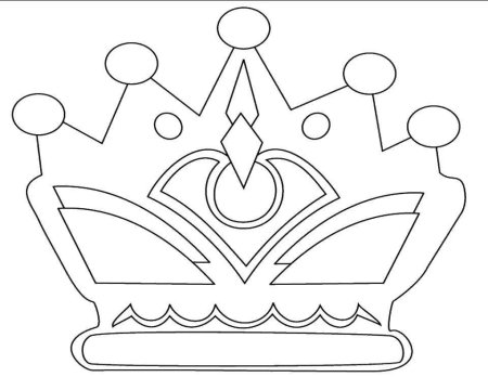 Корона раскраска для детей