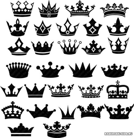 Корона мужская трафарет