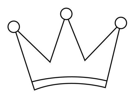 Корона трафарет для рисования