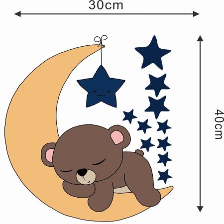 Мишка на Луне рисунок