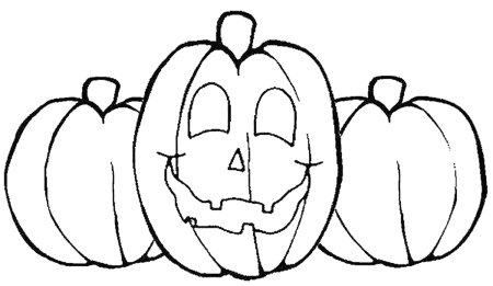 Контур тыквы для раскрашивания