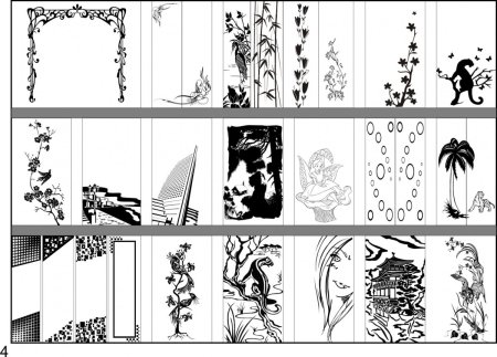 Трафареты для рисунка на шкаф