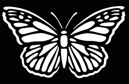 Трафарет бабочки на стену