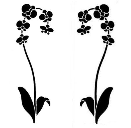 Трафарет цветы на стену