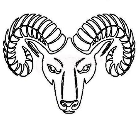 Трафарет барана