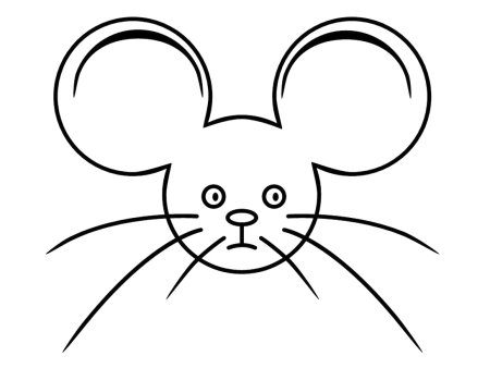 Маска мышки раскраска