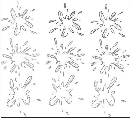 Клякса раскраска для детей