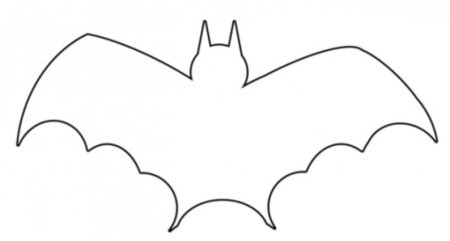 Трафарет летучей мыши для вырезания