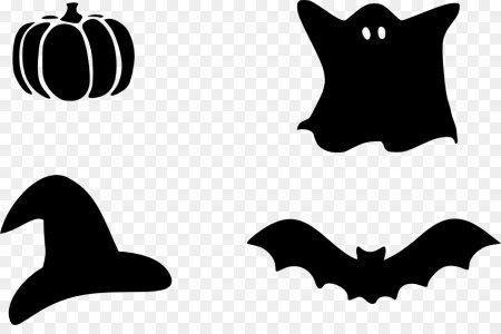 Трафарет летучая мышь для Хэллоуина
