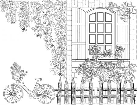 Раскраска в стиле Прованс