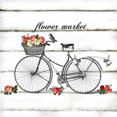 Велосипед ретро декупаж