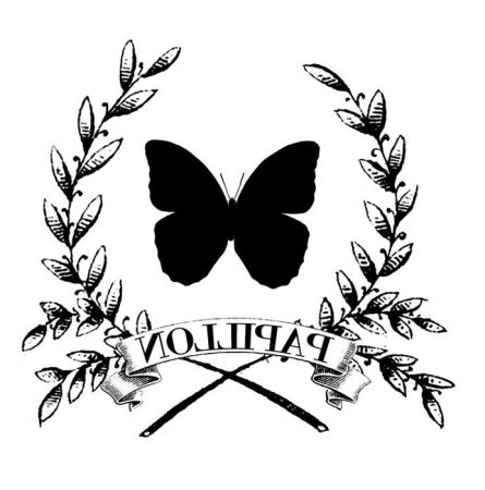 Бабочка для декупажа черно-белые