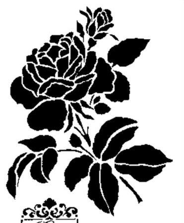 Трафареты для декора розы