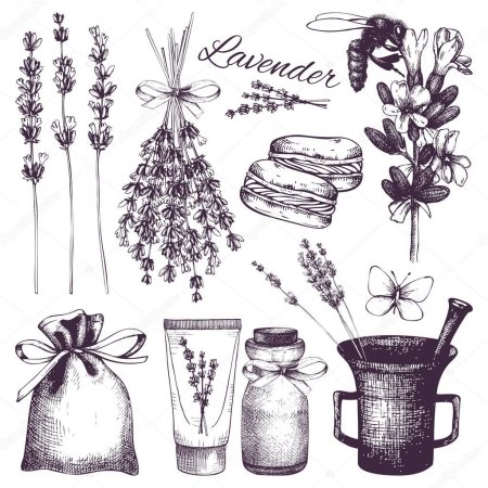 Монохром для декупажа травы