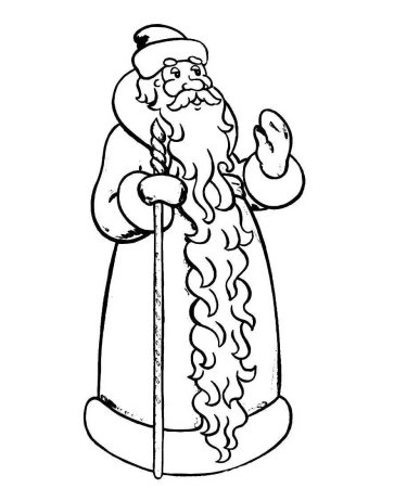 Дед Мороз раскраска