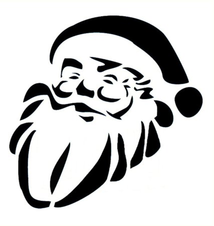 Лицо Деда Мороза раскраска