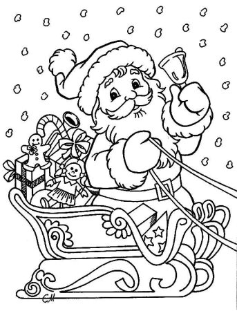 Санта Клаус раскраска