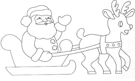 Новогодние трафареты дед Мороз