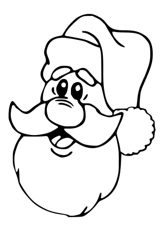 Дед Мороз трафарет для рисования
