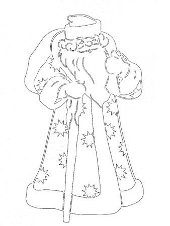 Дед Мороз раскраска
