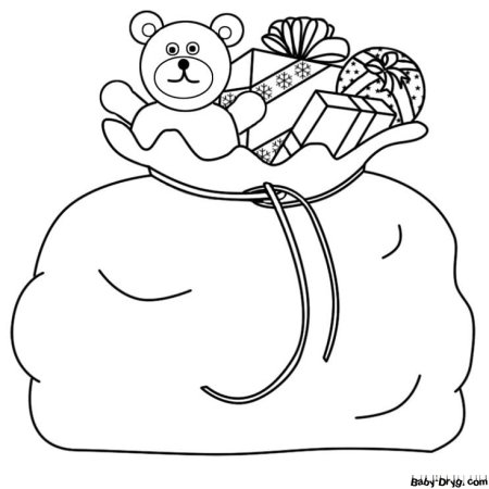 Новогодние подарки раскраска