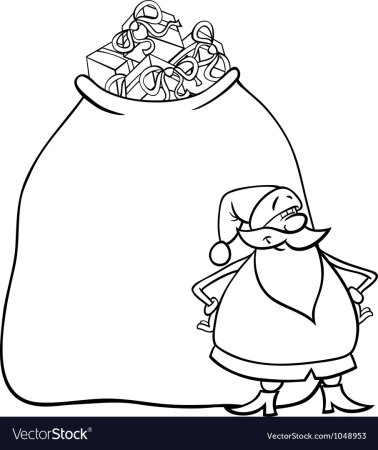 Мешок с подарками раскраска
