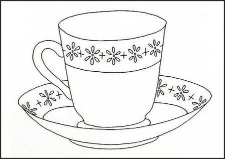 Посуда. Раскраска