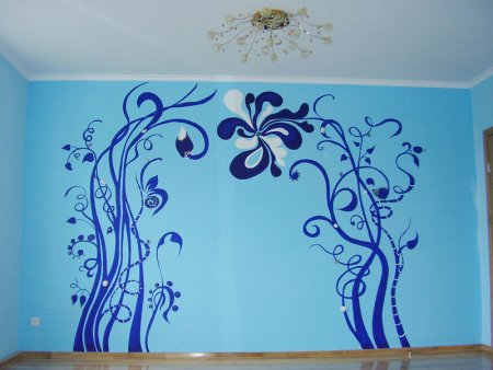 Жидкие обои в стенах роза