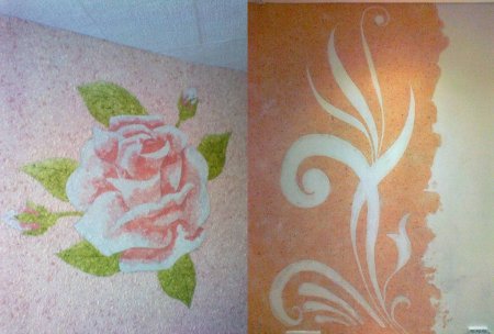 Идеи рисунков жидкими обоями