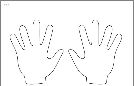 Ладошка контур