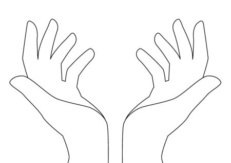 Трафарет руки для вырезания