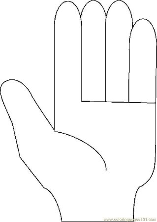 Трафарет ладони для вырезания