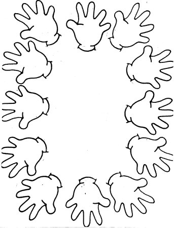 Трафарет детских ладошек