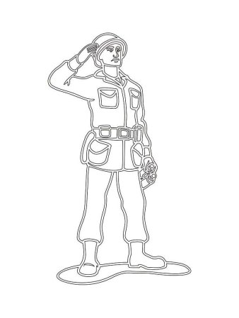 Солдат раскраска