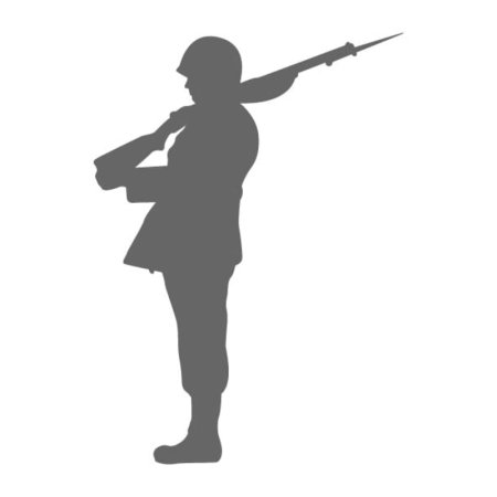 Силуэт солдата ВОВ