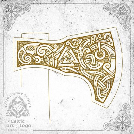 Славянские узоры для травления на топоре