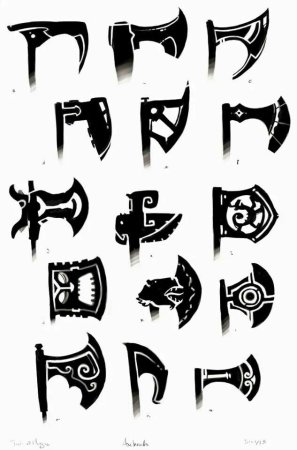 Рисунок на топоре эскизы