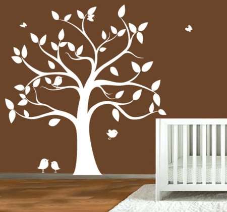 Трафареты деревьев для декора стен