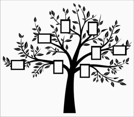 Трафареты деревьев для декора стен