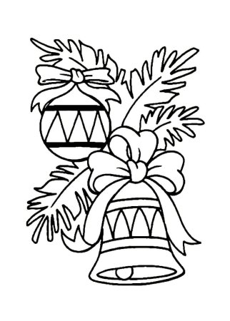 Новогодние украшения раскраска
