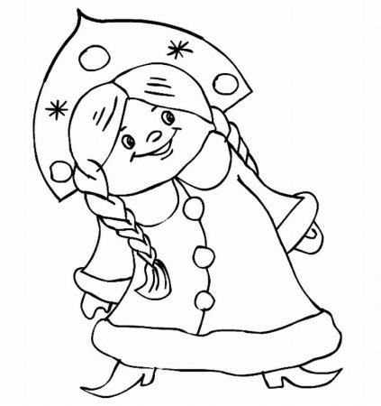 Трафарет Снегурочки