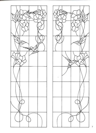 Трафарет для витража на стекле