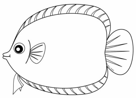 Трафарет рыбка для детей