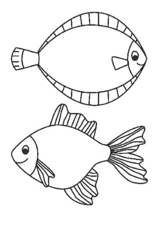 Шаблоны рыбок для раскрашивания