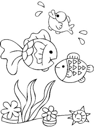 Трафарет рыбки для аппликации