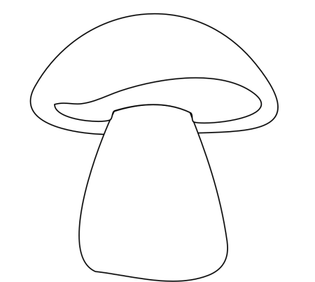 Гриб раскраска